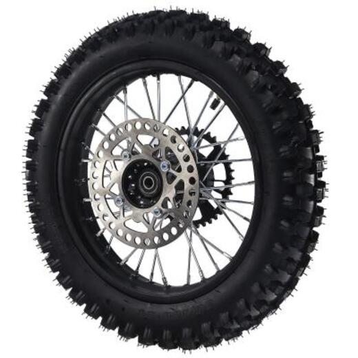 Колесо в сборе для питбайка заднее R 14 x 1.85 сталь (ось 15мм, звезда 420-41T ,тормозной диск 190мм) pitbikemarket.ru