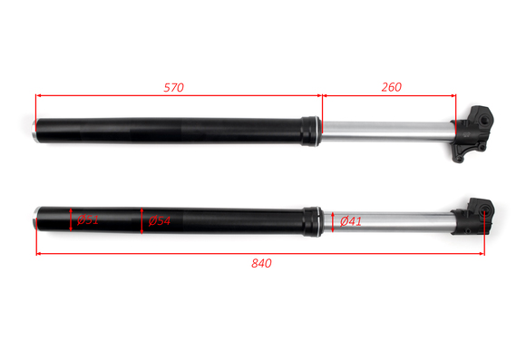 Перья вилки для эндуро мотоцикла 840мм 51/54 41мм PROCIDA PR300 pitbikemarket.ru
